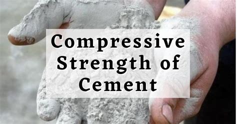 Compressive strength of cement and ce